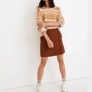 Madewell Corduroy Quilted Mini Skirt